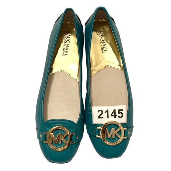 Michael Kors Womens Shoes Green Fulton Moccasins Flats 7 Leather Upper Slip On - Picture 15 of 15